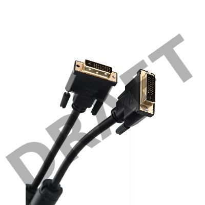 Кабель VCOM DVI<-->DVI Dual Link (25M-25M), 3m, 2 фильтра, позолоченные контакты
