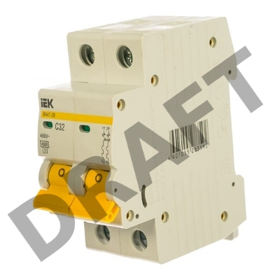 Выключатель автоматический модульный 2п C 32А 4.5кА ВА47-29 ИЭК MVA20-2-032-C