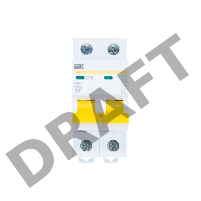 Выключатель автоматический модульный 2п C 16А 4.5кА ВА47-29 ИЭК MVA20-2-016-C