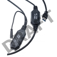 Кабель-адаптер USB3.0-repeater, удлинительный активный <Am-->Af> 10м VCOM <CU827>