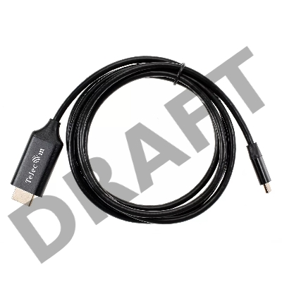 Кабель Telecom USB3.1 Type-Cm --> HDMI A(m) 4K@60Hz, 1.8m <TCC008-1.8M>