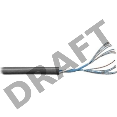 Кабель TWT UTP, патч-кордовый, 1 пара, Кат.5e, PVC, 305 метров, серый