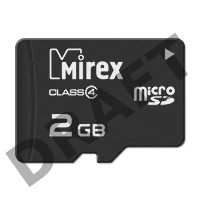 Флеш карта microSD 2GB Mirex microSDHC Class 4