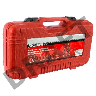 Уровень лазерный, 150 мм, штатив 1100 мм, самовырав., набор в пласт. кейсе// MATRIX 35033