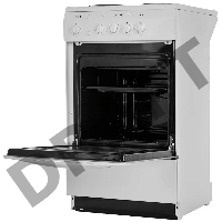 Плита электрическая DE LUXE 5004.12э кр белая ШхГхВ 50x50x85,конфорка на 2кВт,таймер,духовка с терморегулятором, грилем, вертелом с эл./приводом, подсветкой.белая