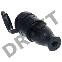 Розетка переносная с заглушкой каучук 2Р+РЕ 16А 250В IP44  | SQ0612-0002 | TDM