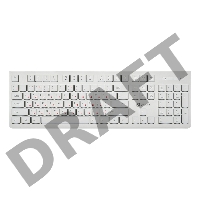 Клавиатура Oklick 505M белый USB slim