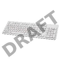 Клавиатура Oklick 505M белый USB slim