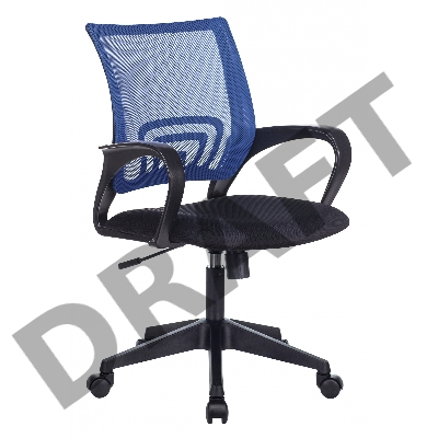 Кресло Бюрократ CH-695N/BL/TW-11 спинка сетка синий TW-05 сиденье черный TW-11