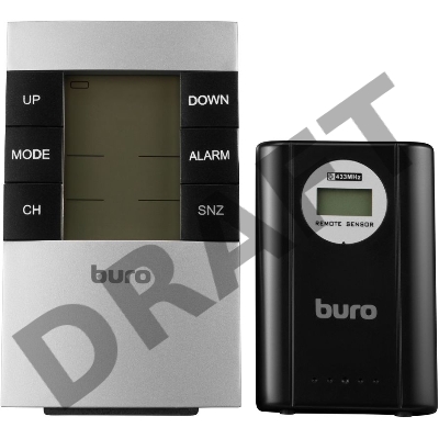 Погодная станция Buro H146G серебристый/черный