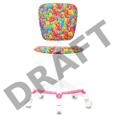 Кресло детское Бюрократ CH-W204/F мультиколор алфавит крестовина пластик подст.для ног пластик белый