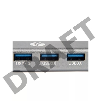 Кабель-концентратор USB 3.1 Type-Cm --> RJ-45+3port USB3.0(f) Aluminum Shell VCOM <DH311A>
