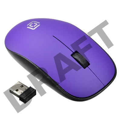Мышь Oklick 515MW черный/пурпурный оптическая (1200dpi) беспроводная USB (3but)