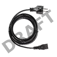 Кабель компьютер - розетка 3m 220V (Европейский стандарт) VCOM/TELECOM