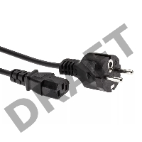 Кабель компьютер - розетка 3m 220V (Европейский стандарт) VCOM/TELECOM