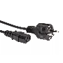 Кабель компьютер - розетка 3m 220V (Европейский стандарт) VCOM/TELECOM