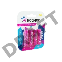 Аккумулятор AA/R6 NI-MN 2800мА.ч BP-4 (блист.4шт) КОСМОС KOCR6NIMH2800MAH4BL