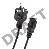 Кабель компьютер - розетка 3m 220V (Европейский стандарт) VCOM/TELECOM