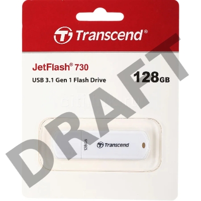 Флеш Диск Transcend 128Gb Jetflash 730 TS128GJF730 USB3.0 белый