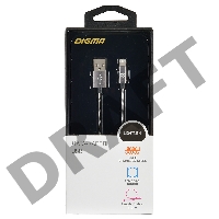 Кабель Digma USB A(m) Lightning (m) 1.2м темно-серый