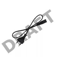 Кабель для аудио-видео техники IEC-320-C7--розетка 220V, 2-pin, 0.5м , черный VCOM/TELECOM