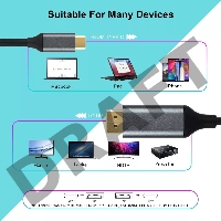 Кабель USB3.1 CM-DP 1.8M CU422MC-1.8M VCOM