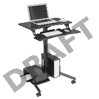 Стол для ноутбука Cactus VM-FDS108 столешница МДФ черный 71x39.2x110см (CS-FDS108BBK)