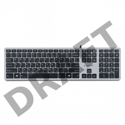 Клавиатура Gembird KB-8420, USB, 109 кл., м/медиа, ножничный механизм, бесшумная