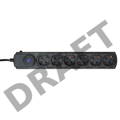 Сетевой фильтр Ippon BK232 3м (6 розеток) черный (коробка)   