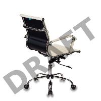 Кресло руководителя Бюрократ CH-883-LOW/IVORY низкая спинка слоновая кость искусственная кожа крестовина хром