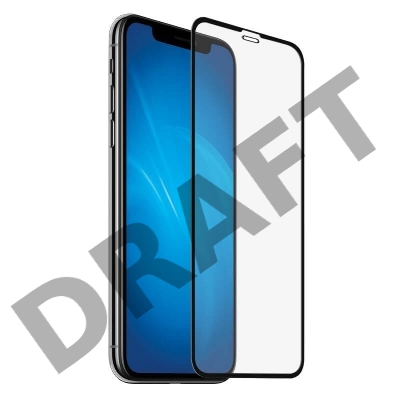 Защитное стекло  для iPhone X черное