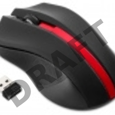 Мышь Oklick 615MW черный/красный оптическая (1000dpi) беспроводная USB (2but) 