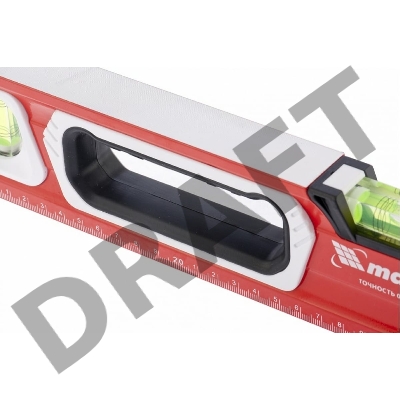 MATRIX Уровень алюминиевый, магнит фрезеров 3 глазка 2 комп, рукоятки, 1000 мм 34733