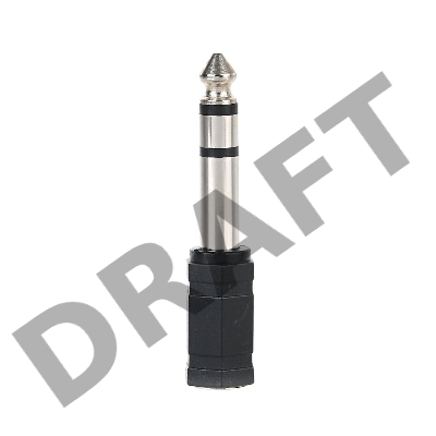 Переходник Telecom (TA1950)  Переходник аудио 6.35мм M (штекер) --> 3.5мм F (гнездо)