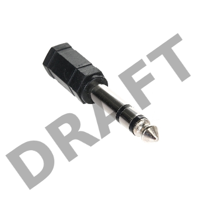 Переходник Telecom (TA1950)  Переходник аудио 6.35мм M (штекер) --> 3.5мм F (гнездо)