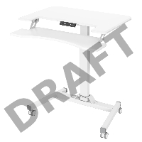 Стол для ноутбука Cactus VM-FDE103 столешница МДФ белый 91.5x56x123см (CS-FDE103WWT)