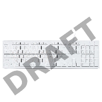 Клавиатура Oklick 500M белый USB slim Multimedia