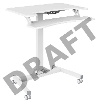 Стол для ноутбука Cactus VM-FDE103 столешница МДФ белый 91.5x56x123см (CS-FDE103WWT)