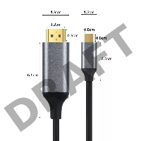 Кабель USB3.1 CM-HDMI 1.8M CU423MC-1.8M VCOM