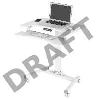 Стол для ноутбука Cactus VM-FDE103 столешница МДФ белый 91.5x56x123см (CS-FDE103WWT)