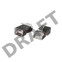 Коннектор RJ-45 для FTP кабеля 5 кат. экранированный VCOM, 100шт,