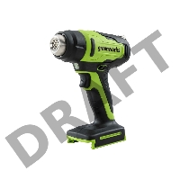 Фен строительный аккумуляторный GreenWorks G24HG, 24V, без АКБ и ЗУ (3400207)
