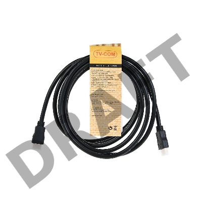 Кабель цифровой TV-COM HDMI19M to HDMI19M, V1.4+3D, 3m