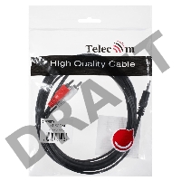 Кабель соединительный Telecom 3.5 Jack (M) - 2xRCA (M), стерео, аудио,  3м <TAV7183-3M>