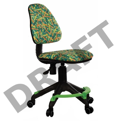 Кресло детское Бюрократ KD-4-F/PENCIL-GN зеленый карандаши колеса зеленый