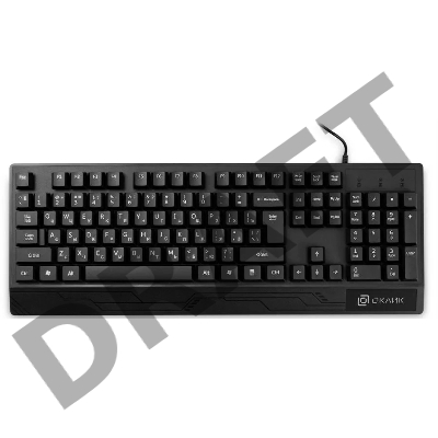 Клавиатура Оклик 115M черный USB (подставка для запястий)