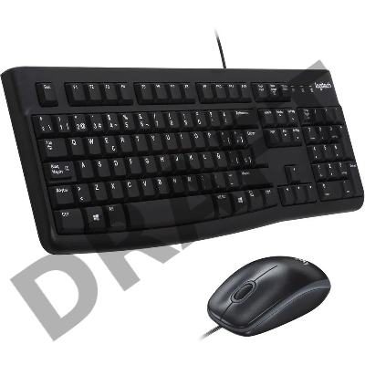 Комплект Logitech Desktop MK120 (920-002561) клавиатура K120 черная, мышь M100, цвет черный, USB, RTL