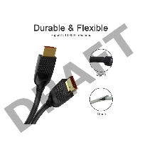 Кабель Aopen HDMI 19M/M ver 2.0, 1.8М,2 фильтра, Aopen/Qust <ACG517D-1.8M>