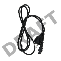 Кабель питания для ноутбуков 3-pin, с заземлением, 220V (EURO) 1.8м,медь, Telecom <TE022-CU0.5-1.8M>