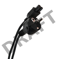 Кабель питания для ноутбуков 3-pin, с заземлением, 220V (EURO) 1.8м,медь, Telecom <TE022-CU0.5-1.8M>